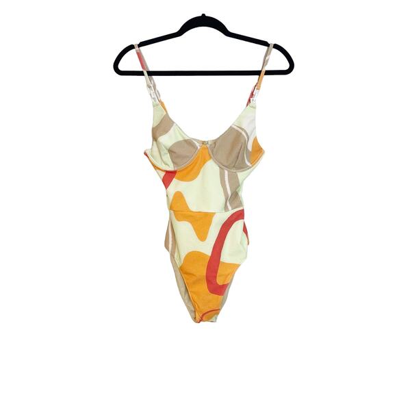 REVEL REY Inez Underwire One-piece Swimsuit In Multi Size Small NWT - Picture 8 of 12